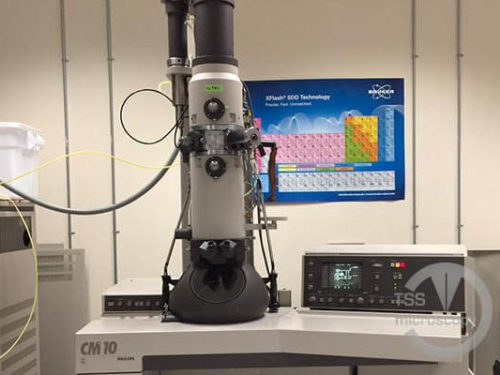 FEI CM12 scope showing height