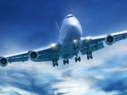 airplane flying microscopes to different parts of the world